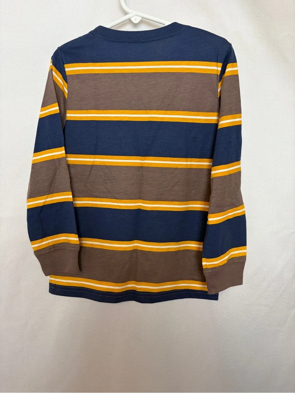 Carter's Navy, Brown & Yellow Striped Long Sleeve Tee